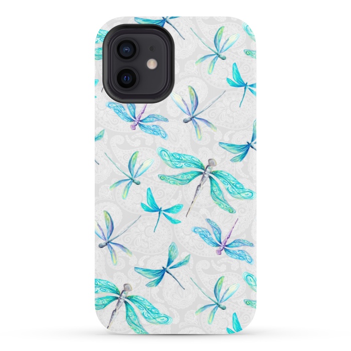 iPhone 12 StrongFit Dragonfly Paisley by gingerlique