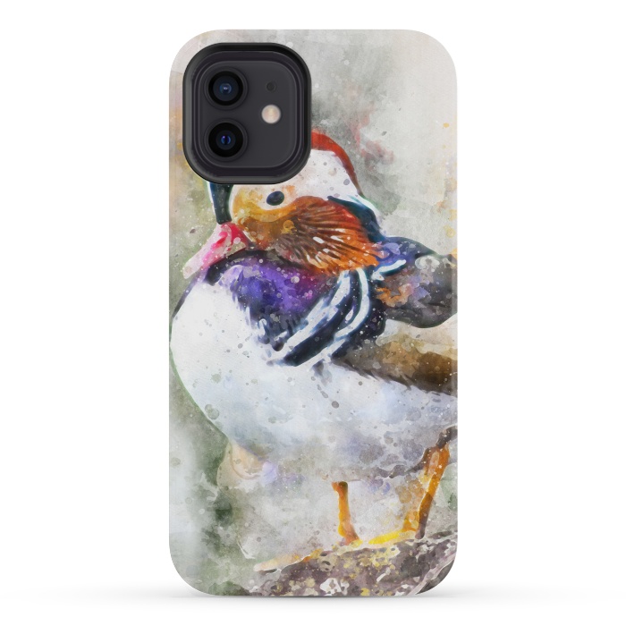 iPhone 12 mini StrongFit Mandarin Duck by Creativeaxle