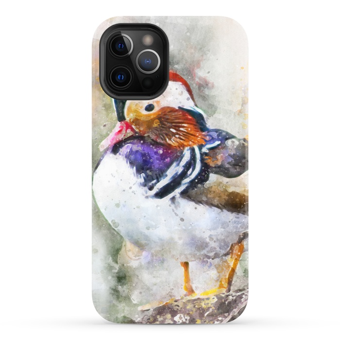 iPhone 12 Pro StrongFit Mandarin Duck by Creativeaxle