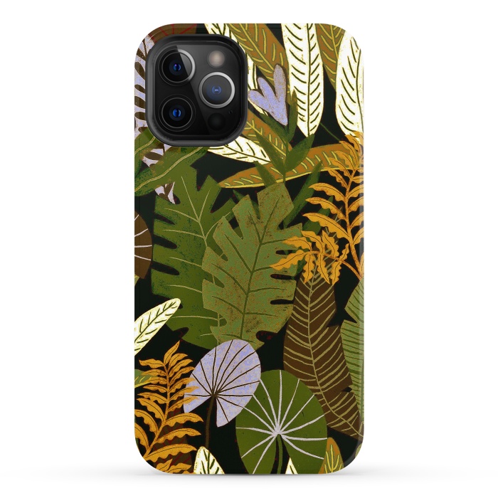 iPhone 12 Pro StrongFit Green Aloha Tropical Jungle by  Utart