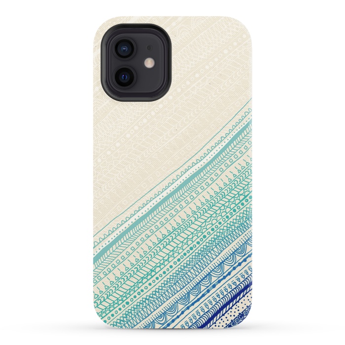 iPhone 12 StrongFit Ocean Tribal by Tangerine-Tane