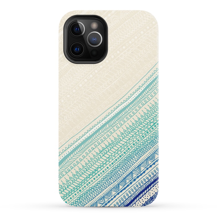 iPhone 12 Pro StrongFit Ocean Tribal by Tangerine-Tane