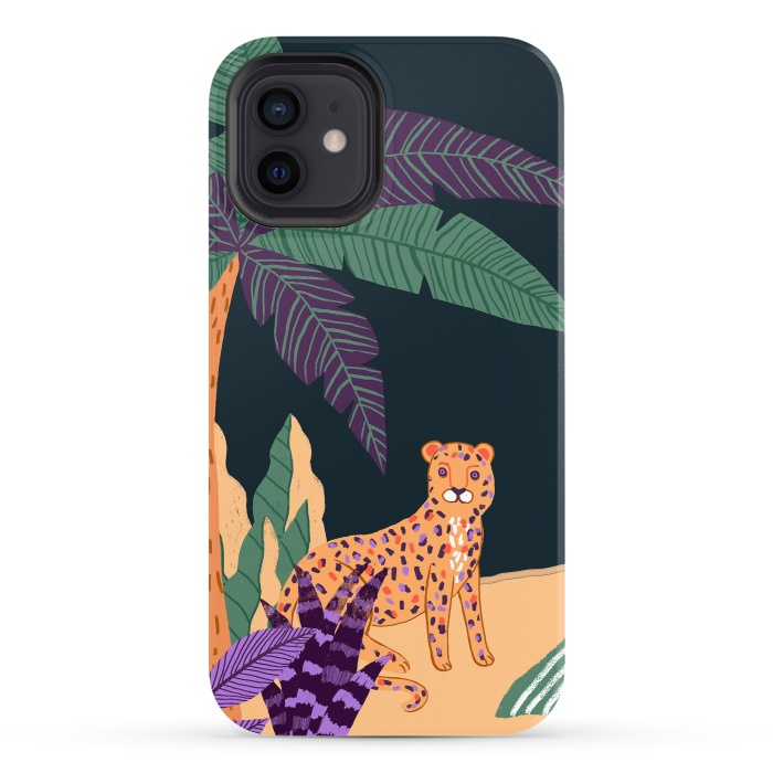 iPhone 12 StrongFit Cheetah on Tropical Beach by  Utart
