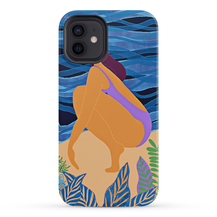 iPhone 12 StrongFit Eve - Girl on Tropical Jungle Beach by  Utart