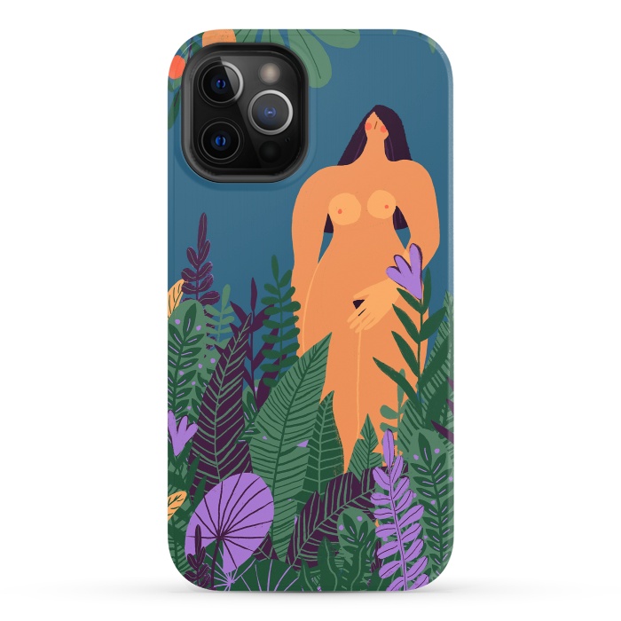 iPhone 12 Pro StrongFit Eve - Nude Woman in Tropical Jungle by  Utart