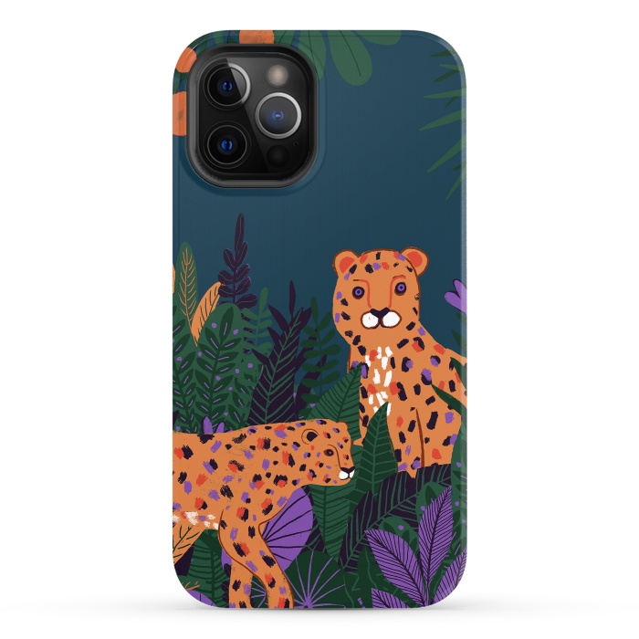 iPhone 12 Pro StrongFit Two Cheetahs in Tropical Jungle by  Utart