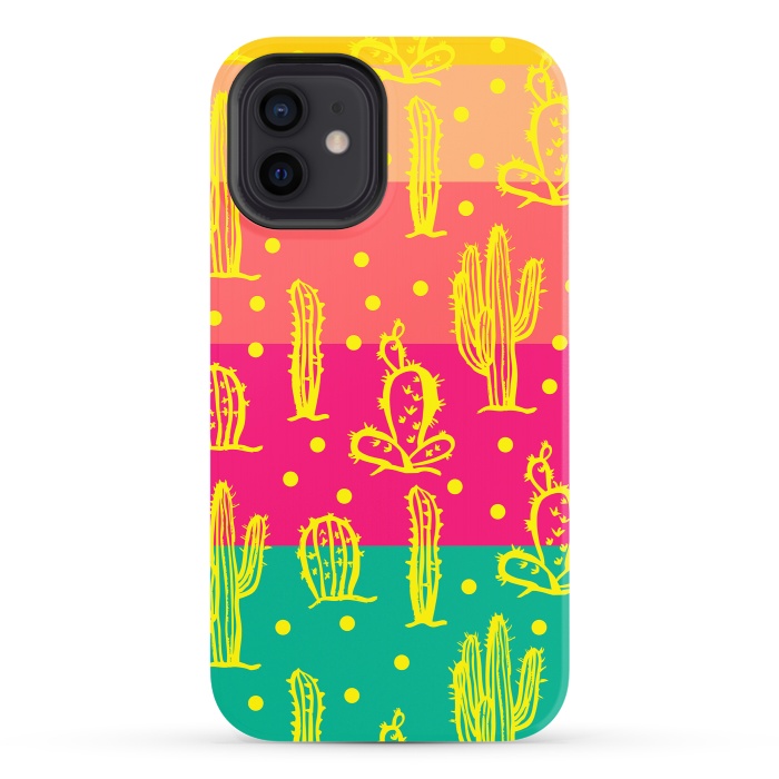 iPhone 12 StrongFit Cactus in Luminous Tones by Rossy Villarreal