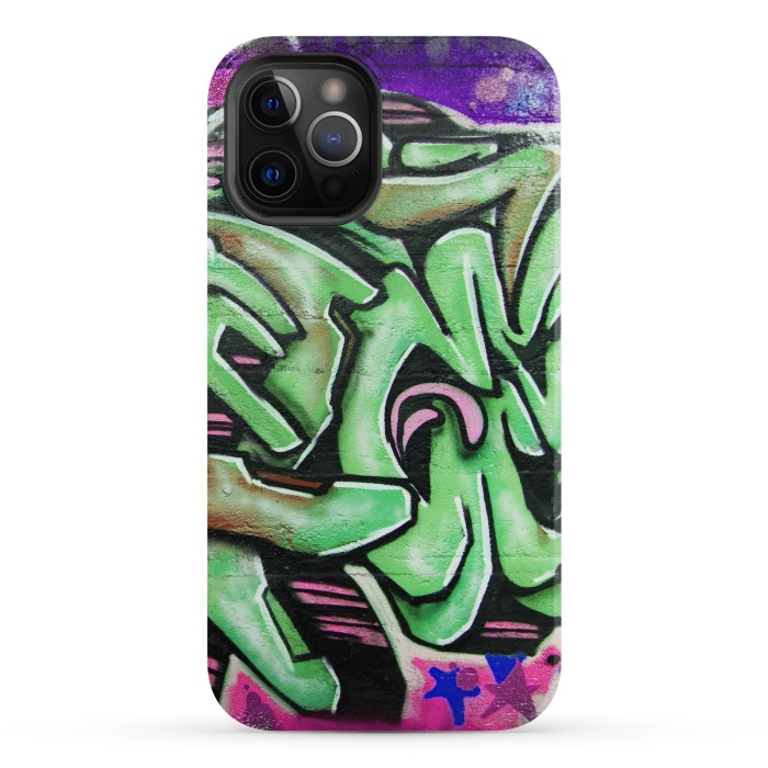 iPhone 12 Pro StrongFit Green Graffiti by Andrea Haase