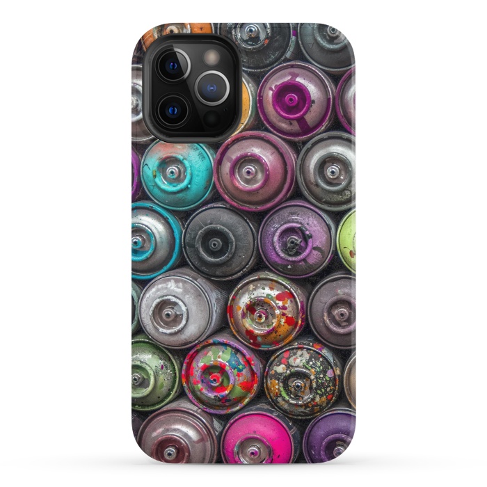 iPhone 12 Pro StrongFit Spray Paint Cans by Andrea Haase