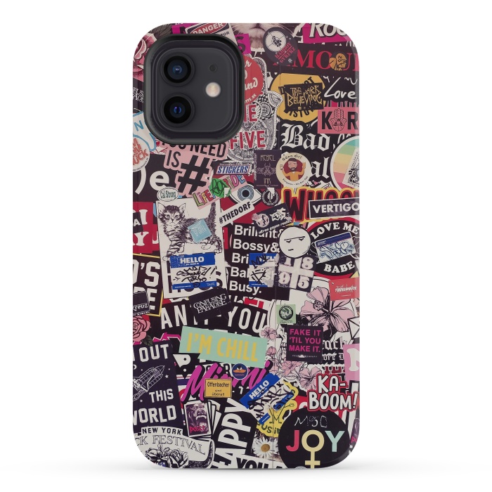 iPhone 12 mini StrongFit Colorful Sticker Wall by Andrea Haase