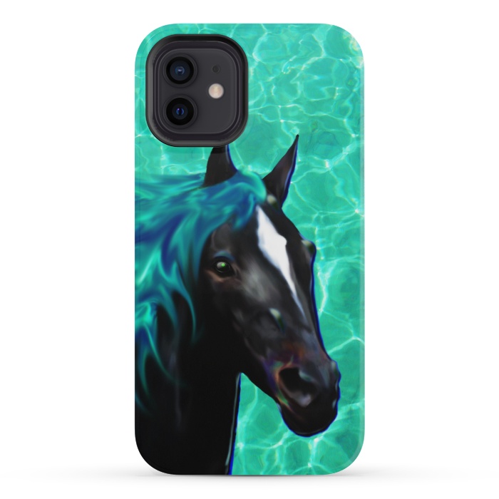 iPhone 12 mini StrongFit Horse Spirit Water Dream by BluedarkArt