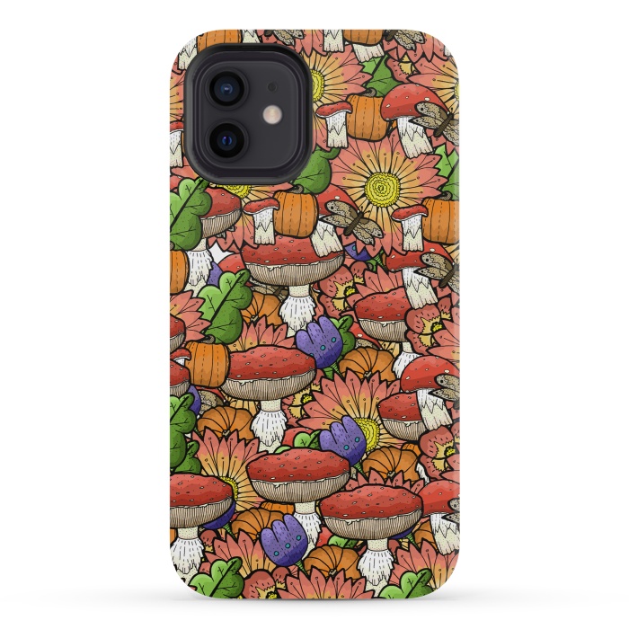 iPhone 12 mini StrongFit Autumn Pattern by Steve Wade (Swade)