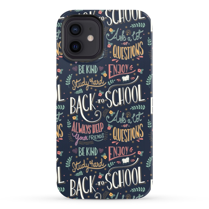 iPhone 12 StrongFit Back to school colorful by Jelena Obradovic