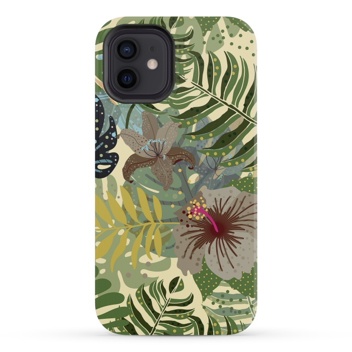 iPhone 12 mini StrongFit Jungle Foliage by  Utart