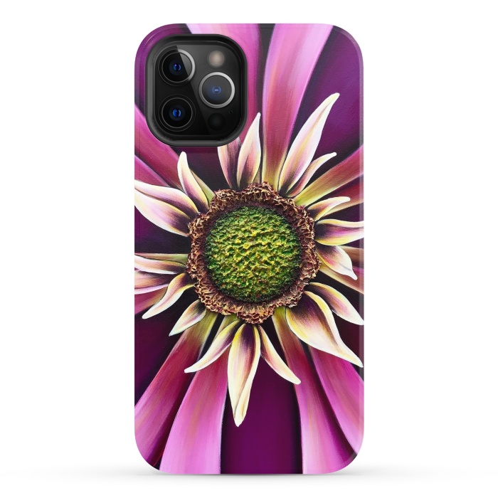 iPhone 12 Pro StrongFit Pink Burst by Denise Cassidy Wood