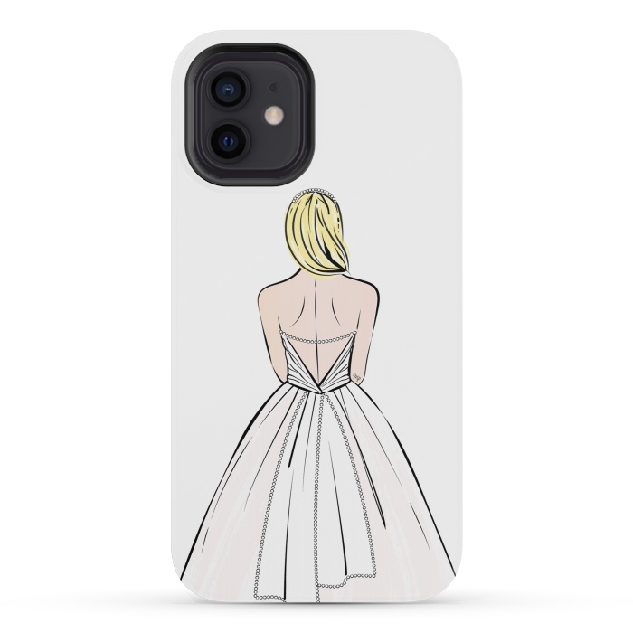 iPhone 12 mini StrongFit Elegant bride illustration by Martina