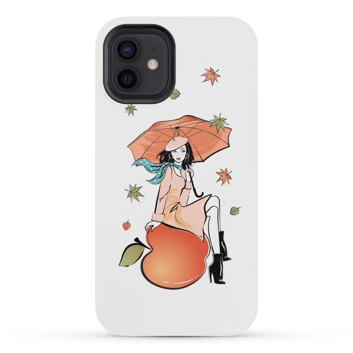 iPhone 12 mini StrongFit Autumn Girl by Martina