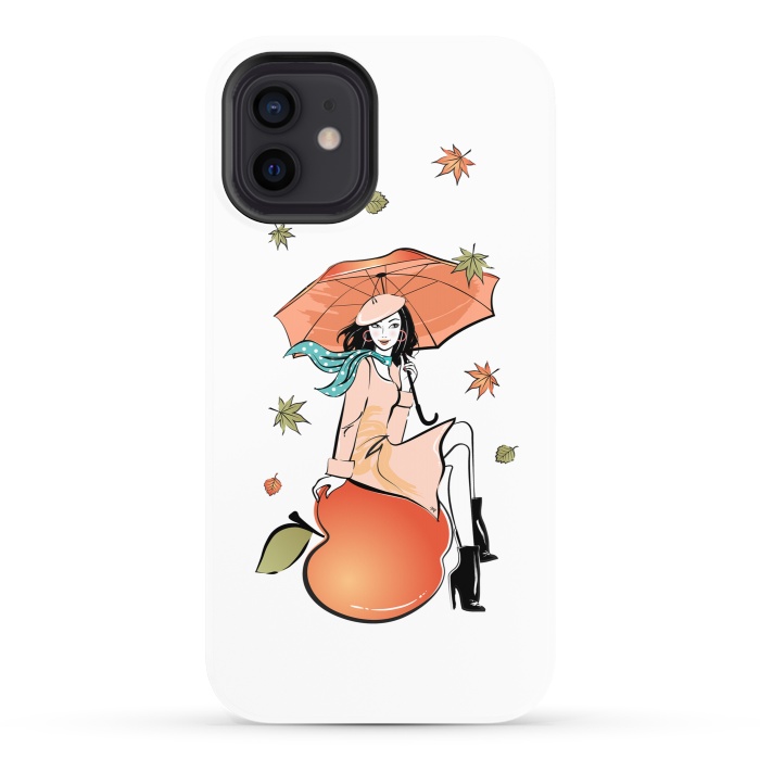 iPhone 12 StrongFit Autumn Girl by Martina
