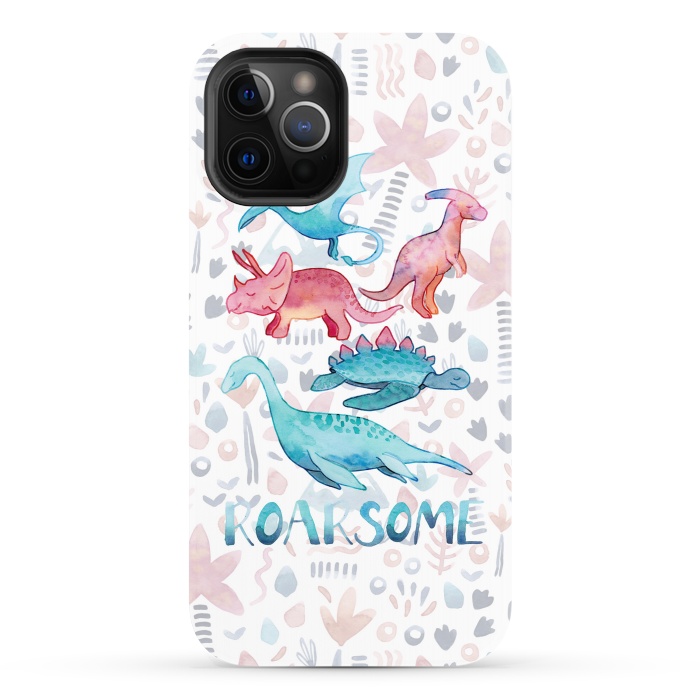 iPhone 12 Pro StrongFit Roarsome Dino's by gingerlique