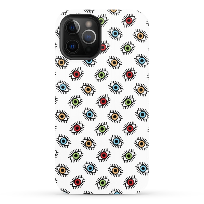 iPhone 12 Pro StrongFit Eyes pattern by Laura Nagel