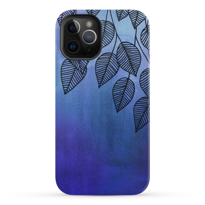 iPhone 12 Pro StrongFit Midnight Garden in Watercolor and Ink by Micklyn Le Feuvre