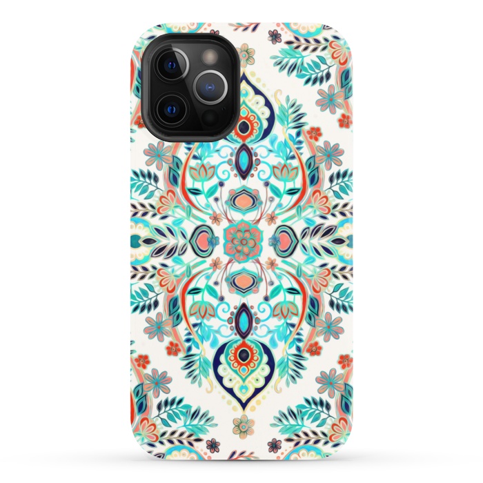 iPhone 12 Pro StrongFit Modern Folk in Jewel Colors by Micklyn Le Feuvre