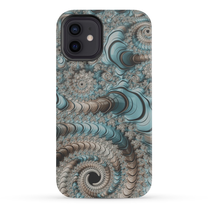 iPhone 12 mini StrongFit Fantastic Fractal Swirls by Andrea Haase