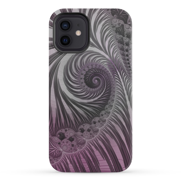 iPhone 12 mini StrongFit Swirly Fractal Fantasies by Andrea Haase