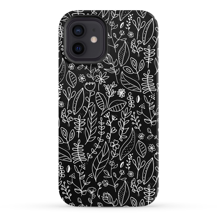 iPhone 12 StrongFit Licorice Nature Doodle  by Tigatiga