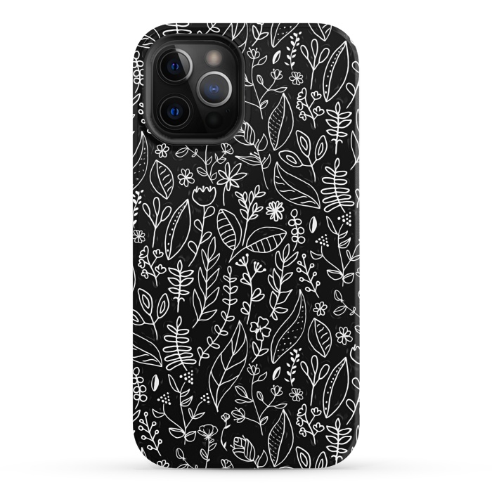 iPhone 12 Pro StrongFit Licorice Nature Doodle  by Tigatiga