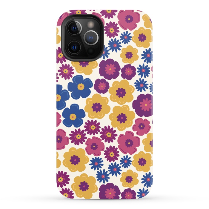 iPhone 12 Pro StrongFit Pop Floral by TracyLucy Designs
