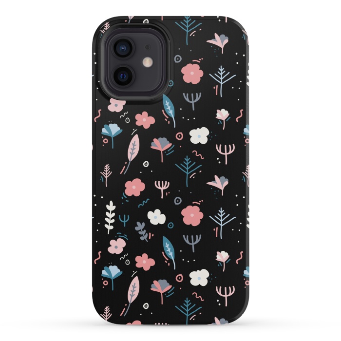 iPhone 12 mini StrongFit Whimsical Floral by Allgirls Studio