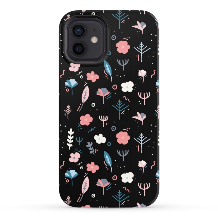 iPhone 12 StrongFit Whimsical Floral by Allgirls Studio