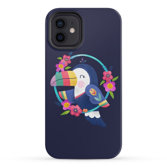 iPhone 12 mini StrongFit Tropical Toucan by Noonday Design