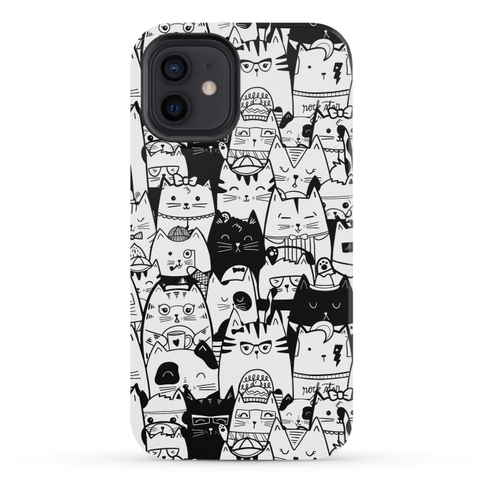 iPhone 12 mini StrongFit Itty Bitty Kitty Committee by Noonday Design