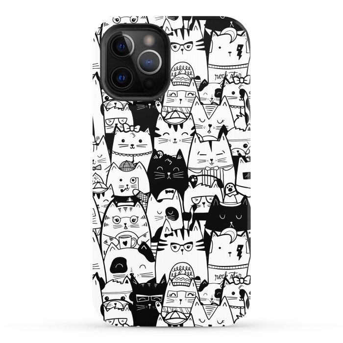 iPhone 12 Pro StrongFit Itty Bitty Kitty Committee by Noonday Design
