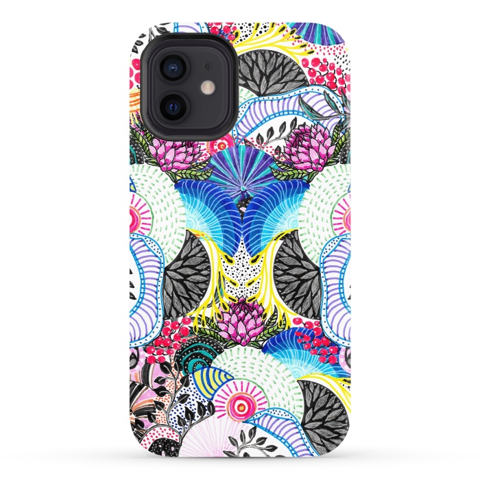 iPhone 12 StrongFit Whimsical abstract hand paint design  by InovArts