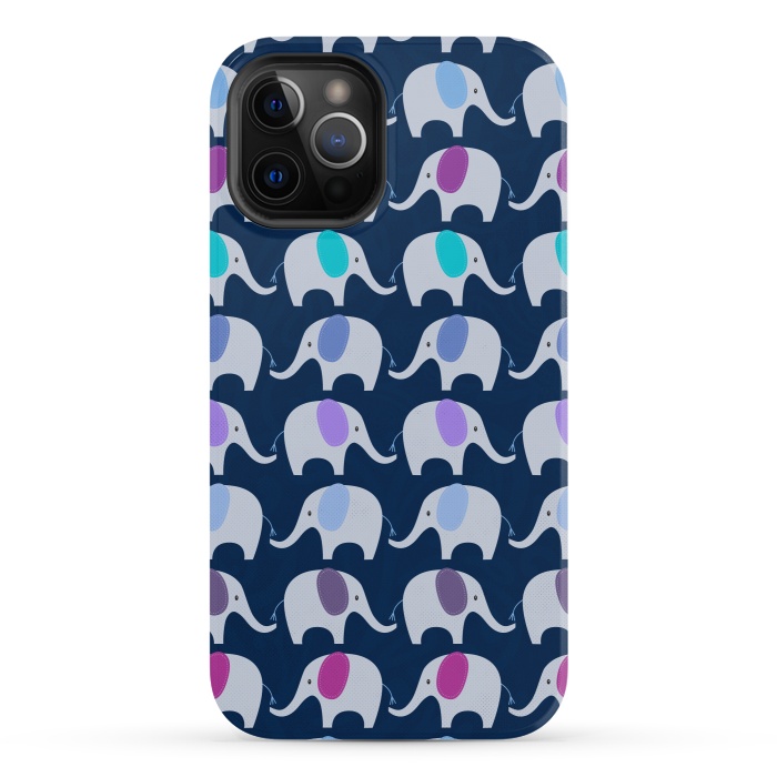 iPhone 12 Pro StrongFit Marching Elephants by Noonday Design