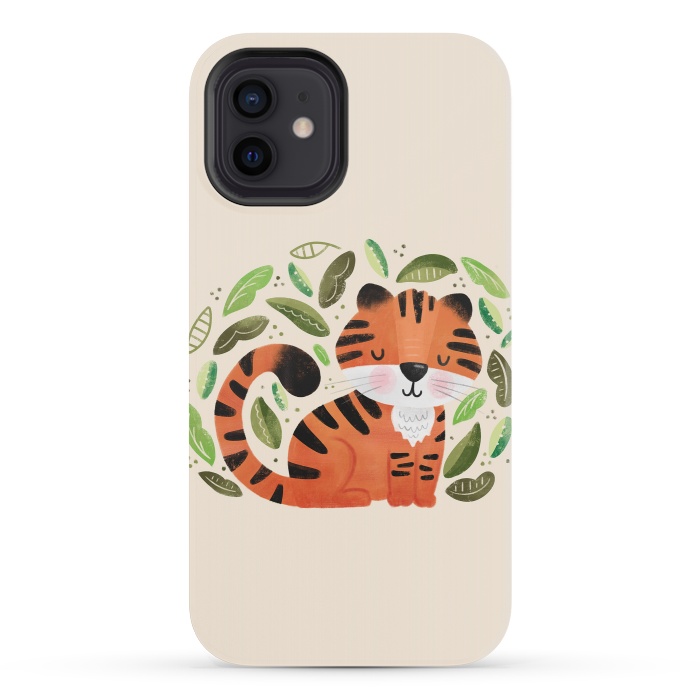 iPhone 12 mini StrongFit Tiger Cutie by Noonday Design