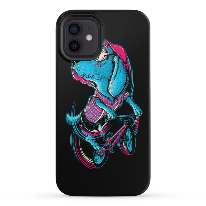 iPhone 12 mini StrongFit Dog Biker by Afif Quilimo