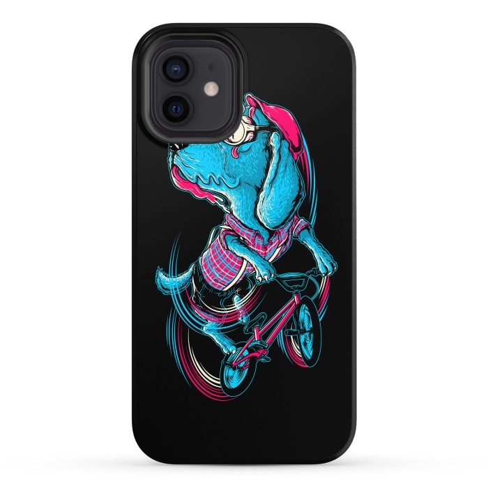 iPhone 12 StrongFit Dog Biker by Afif Quilimo