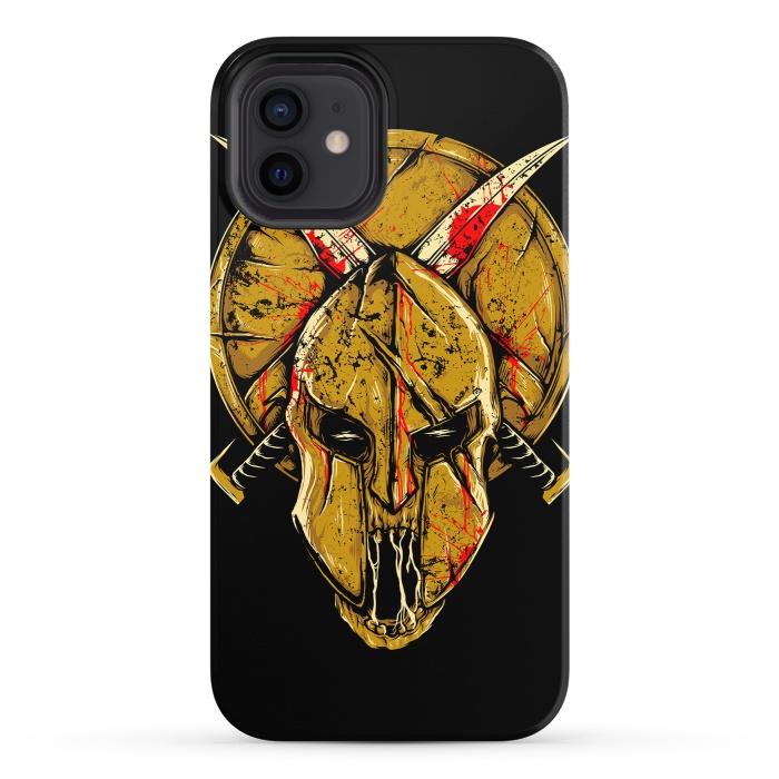 iPhone 12 StrongFit Skull Sparta by Afif Quilimo