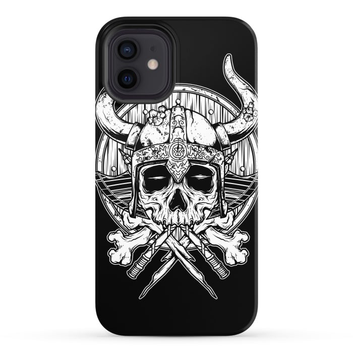 iPhone 12 StrongFit Skull Viking by Afif Quilimo