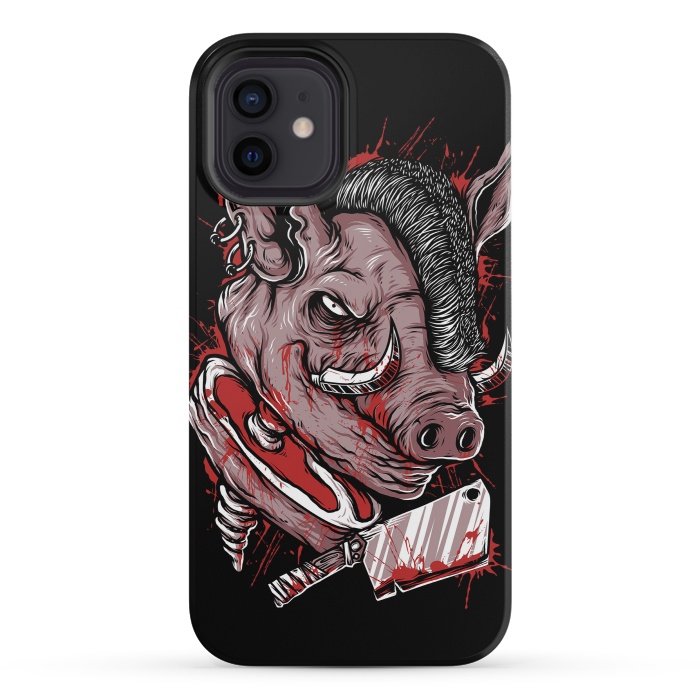 iPhone 12 mini StrongFit Pig Saw by Afif Quilimo