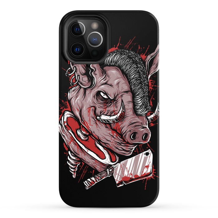 iPhone 12 Pro StrongFit Pig Saw by Afif Quilimo