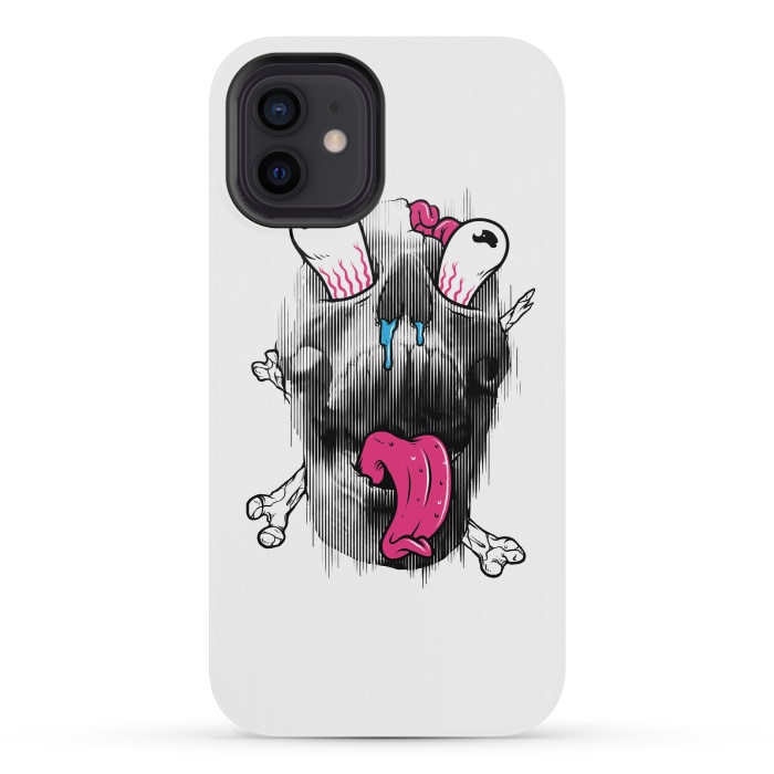 iPhone 12 mini StrongFit Scary Skull by Afif Quilimo