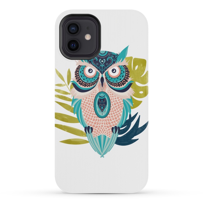 iPhone 12 mini StrongFit Moon Eyed Owl by Uma Prabhakar Gokhale