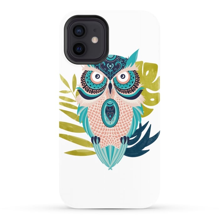 iPhone 12 StrongFit Moon Eyed Owl by Uma Prabhakar Gokhale