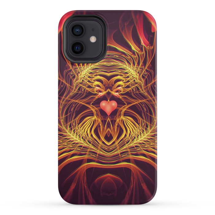 iPhone 12 mini StrongFit Fractal Heart by Art Design Works