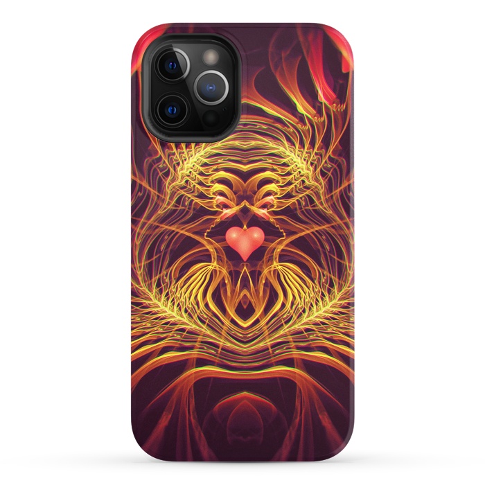 iPhone 12 Pro StrongFit Fractal Heart by Art Design Works